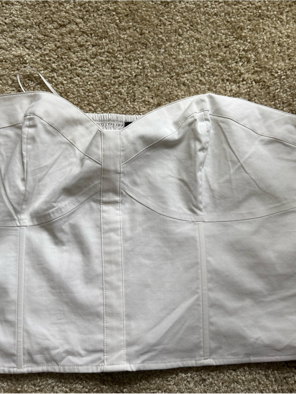 Express White Strapless Bustier Top